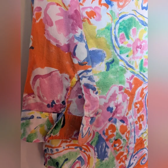 RALPH LAUREN 100% Cotton Button Down Dopamine Dressing Vibrant Bold Colorful - Picture 4 of 4